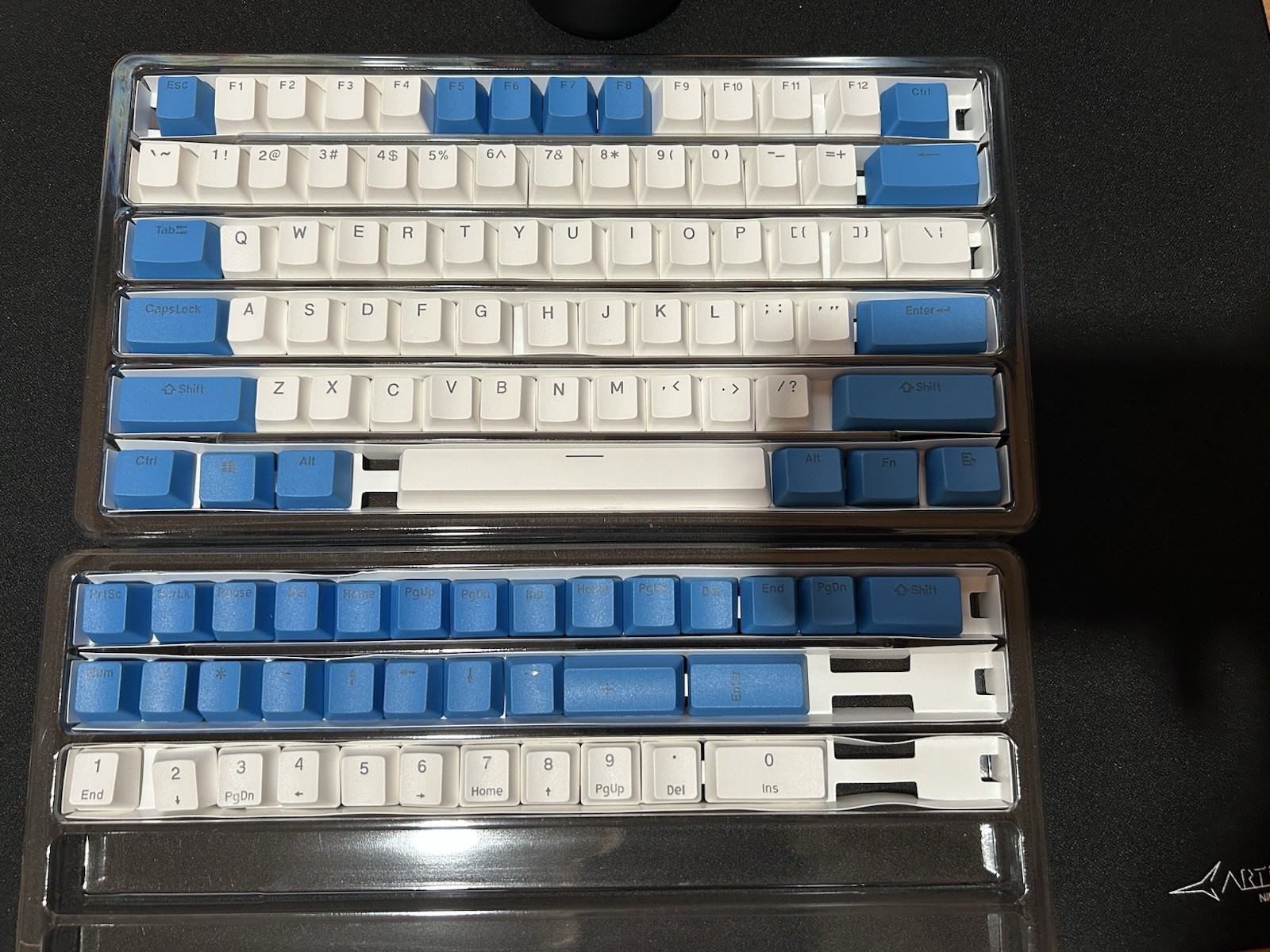 Drop Two Tone Shine Through Keycap Kit - Blue MDX-34629-4