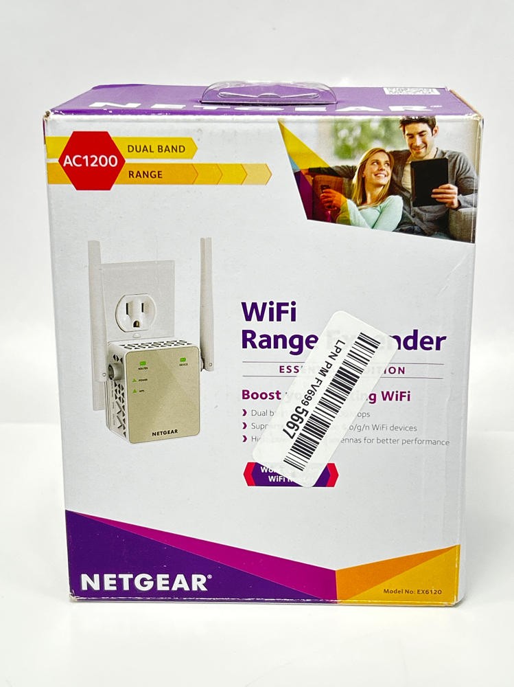 NETGEAR EX6120 AC1200 WiFi Range Extender Dual Band 1500Sqft Wall Plug