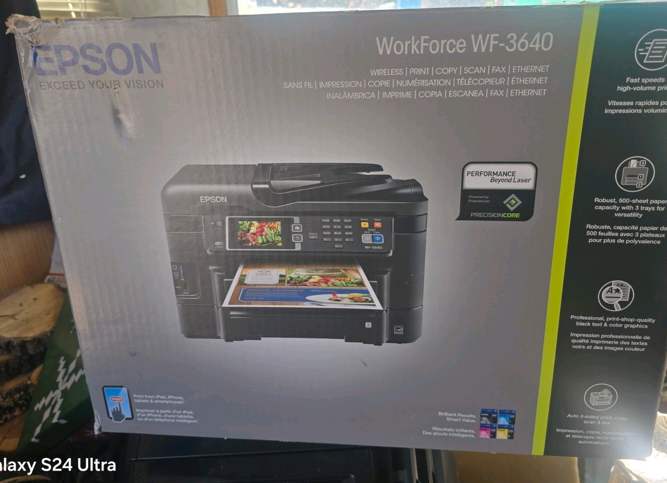 Epson WorkForce WF-3640 All-in-One Wireless Color Printer/Copier/Scanner/Fax