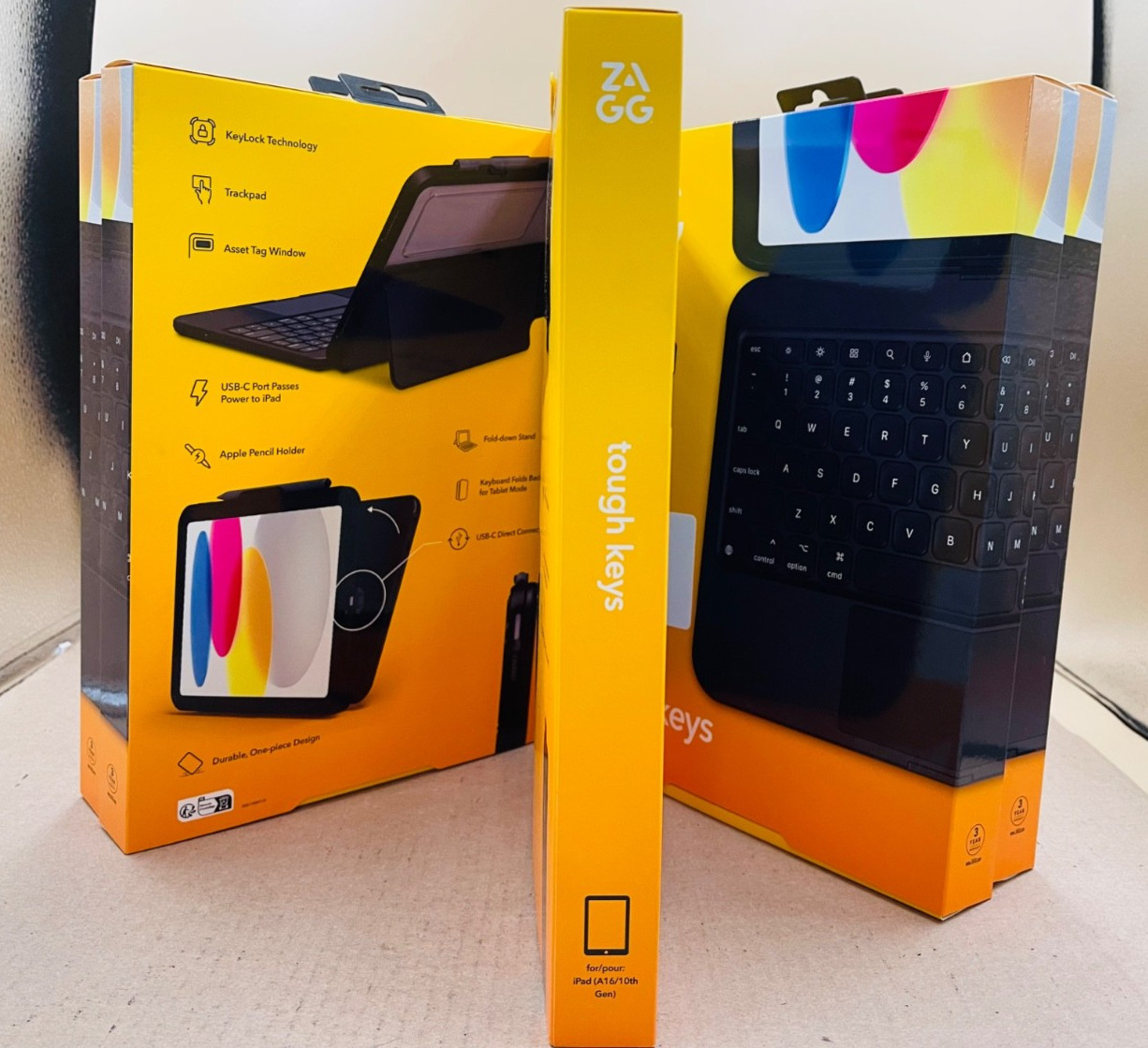 Lot of 5 ZAGG Tough Keys iPad 11" A16 iPad 10.9" Gen 10 Case w/KB10GPCN53