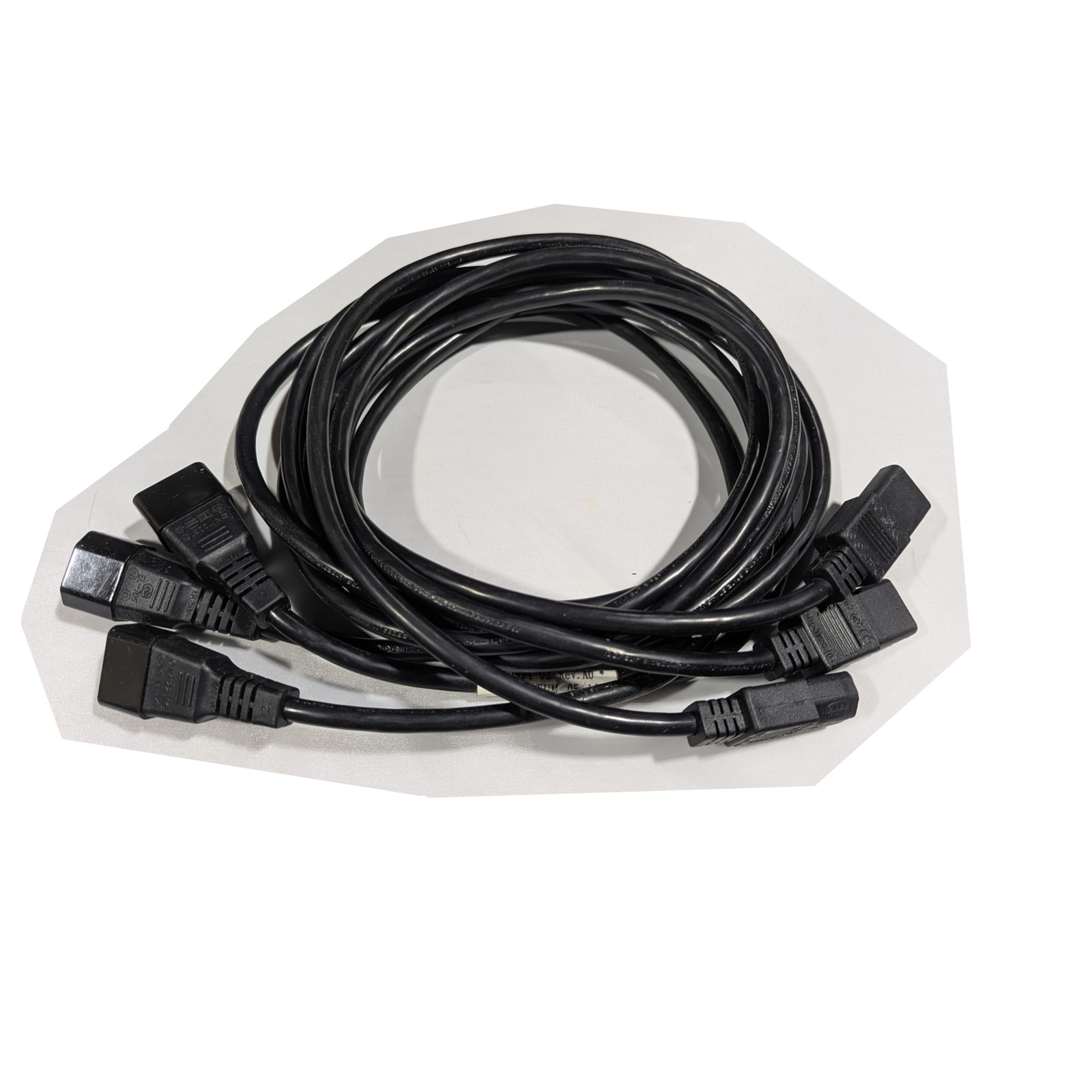 Cisco (QTY 3) 6 Feet IEC C13 to C14 AC Power Cables 10A 250V 17AWG Black 37-0...