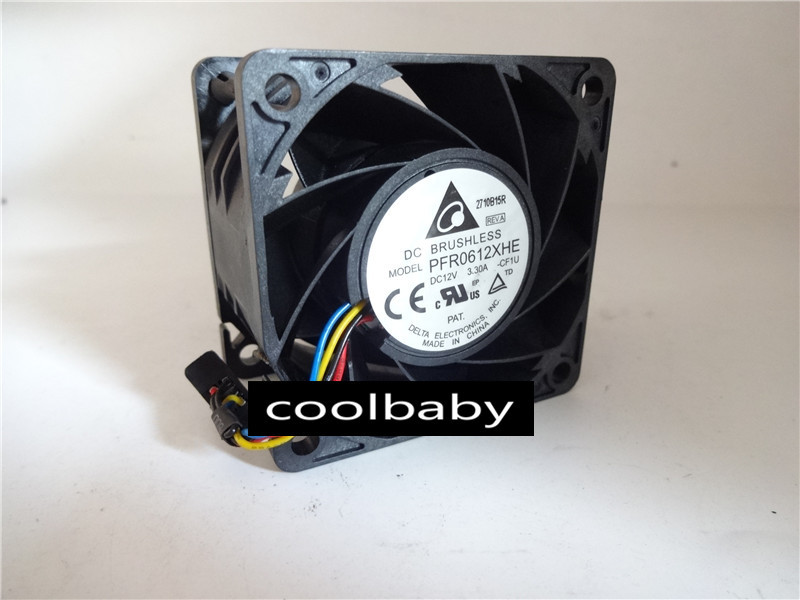 Delta PFR0612XHE fan 60*60*38mm 12V  3.30A 4pin