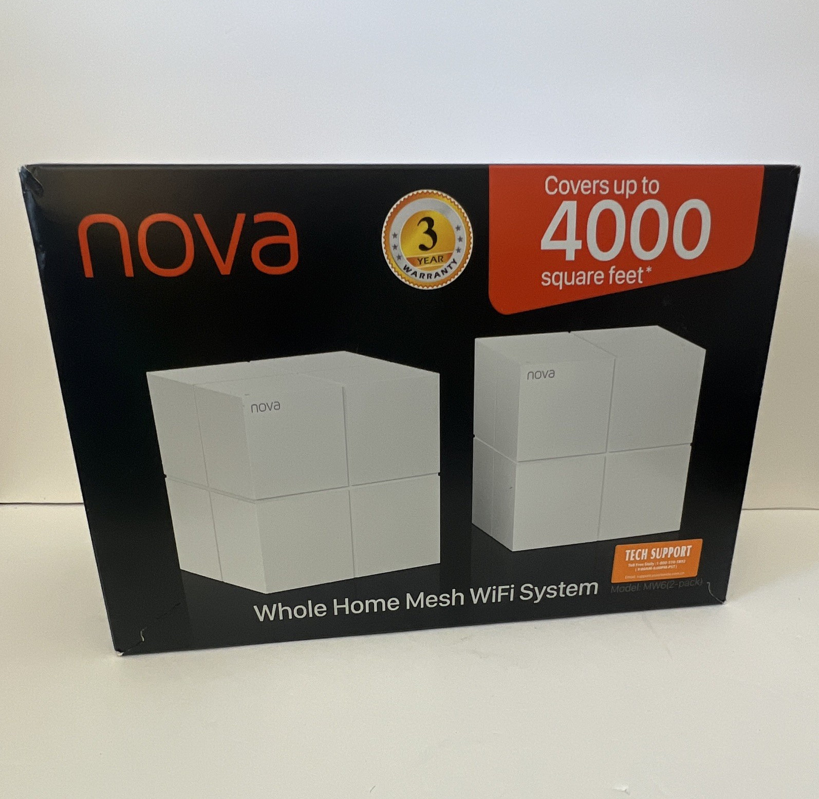 Tenda Nova MW6 Mesh WiFi Router System Dual-Band AC1200 2-Pack White