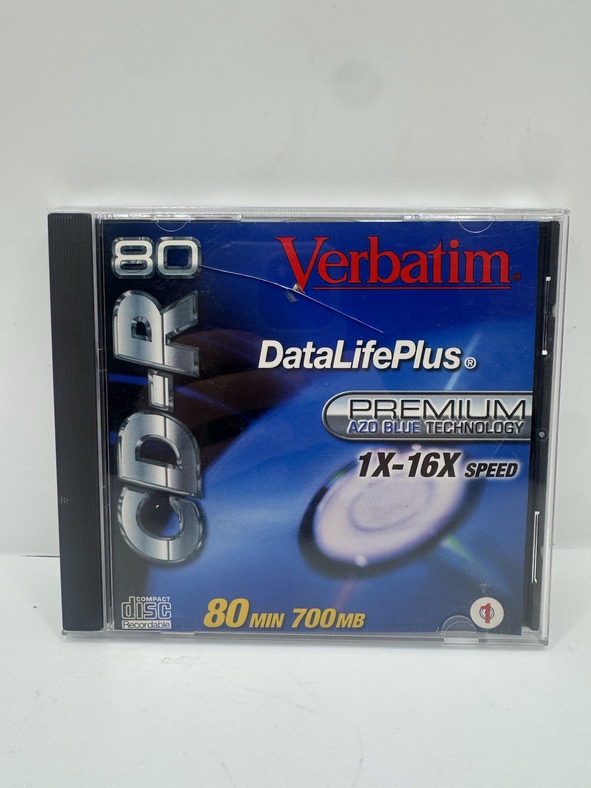 Verbatim DataLifePlus CD-R 80 Min 700MB Premium Tech Azo Blue 1X-16X Speed