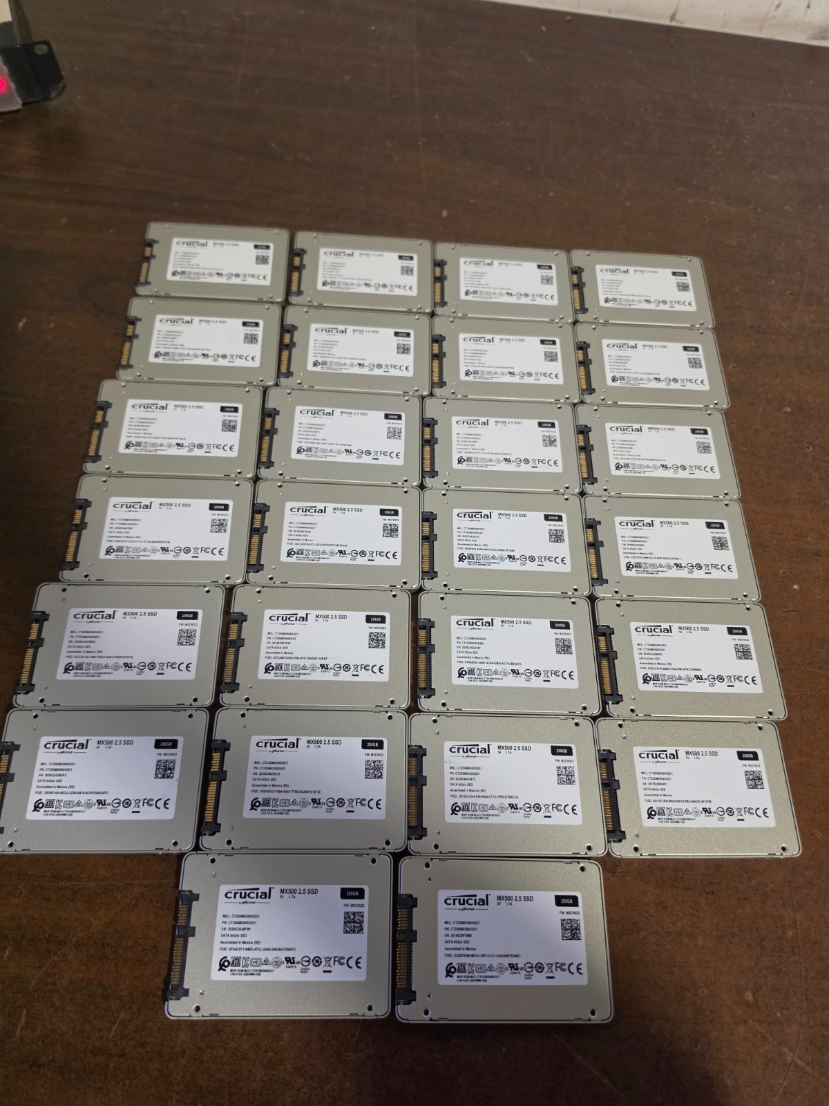 Lot of 26 Crucial MX500 250GB 2.5" SSD CT250MX500SSD1 Solid State Drives - TW