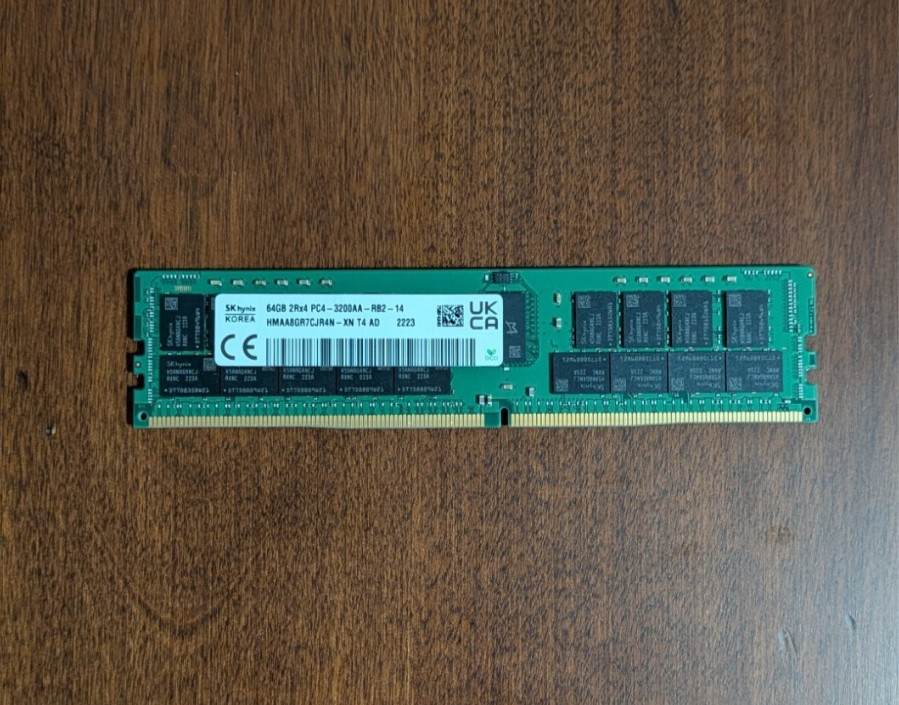 SK Hynix 64GB (1x64GB) 2Rx4 PC4-3200AA-RB2-14 Server RAM