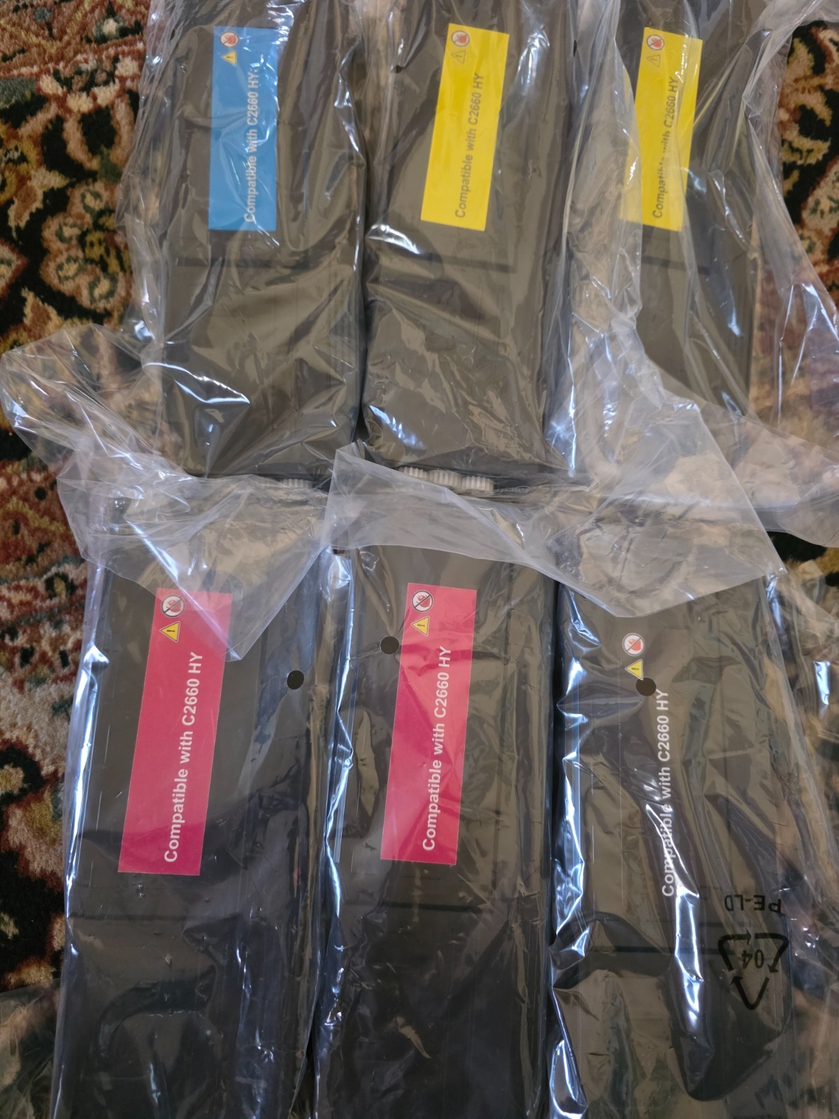 7 toners for dell c2660 2665 high yield black yellow cyan magenta 