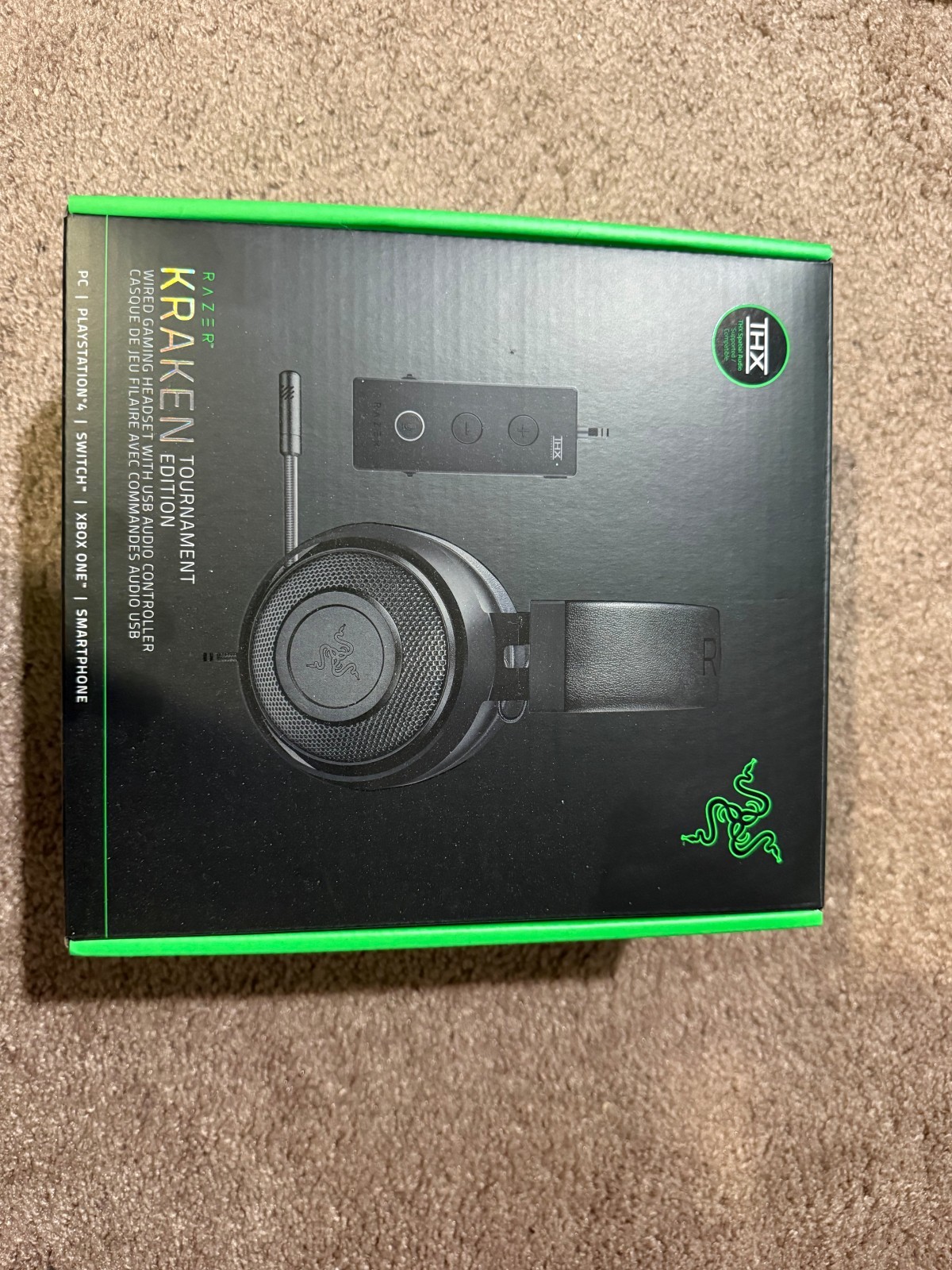Razer Kraken Tournament Edition Black NIB Sealed USB DAC Headset