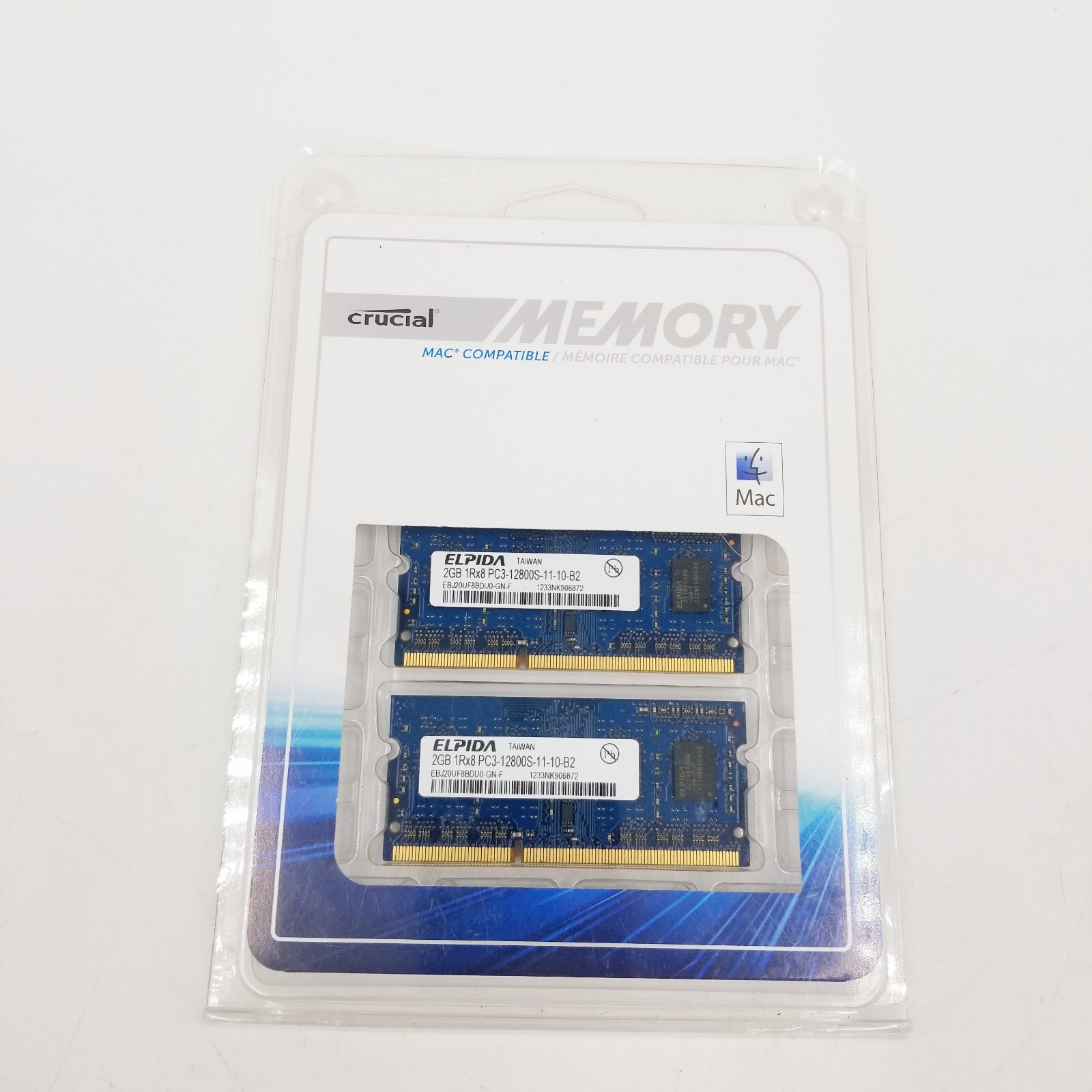 Elpida 4 GB (2 x 2GB) 1Rx8 PC3-12800S-11-10-B2 DDR3 Mac Laptop Memory