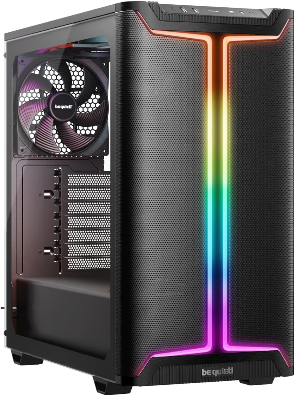 Pure Base 501 DX Black Mid-Tower ATX Case | High Airflow | 3 Preinstalled Pure W