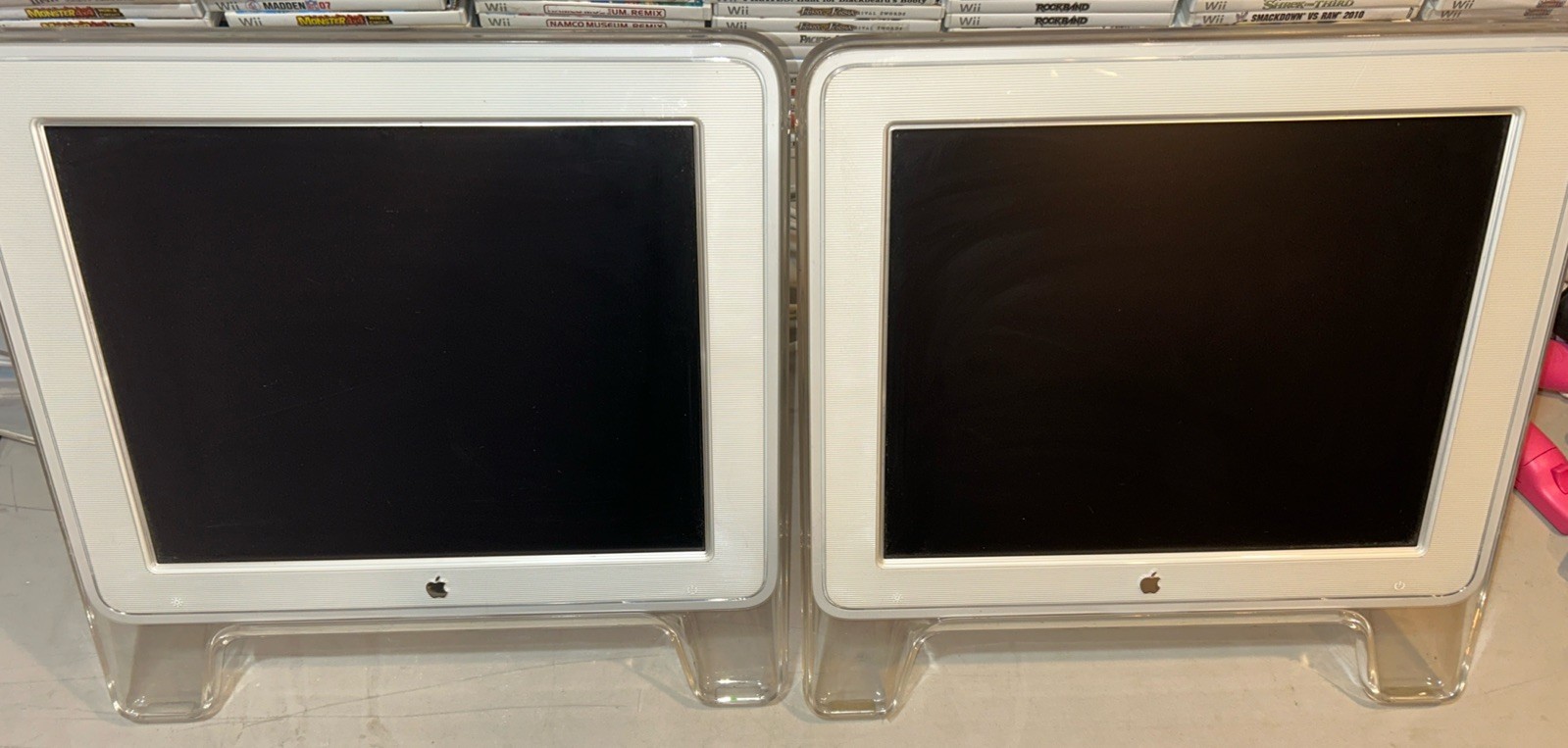 2  Vintage Apple Studio Display M7649 2003 Desktop Monitor Work Well