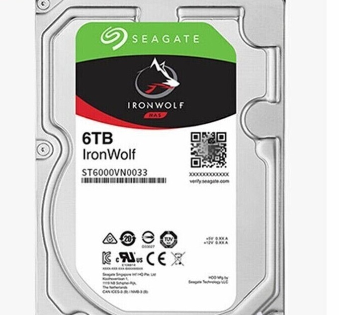 Seagate IronWolf ST6000VN0033 7200RPM 6TB 256MB Cache 3.5" Internal Hard Drive