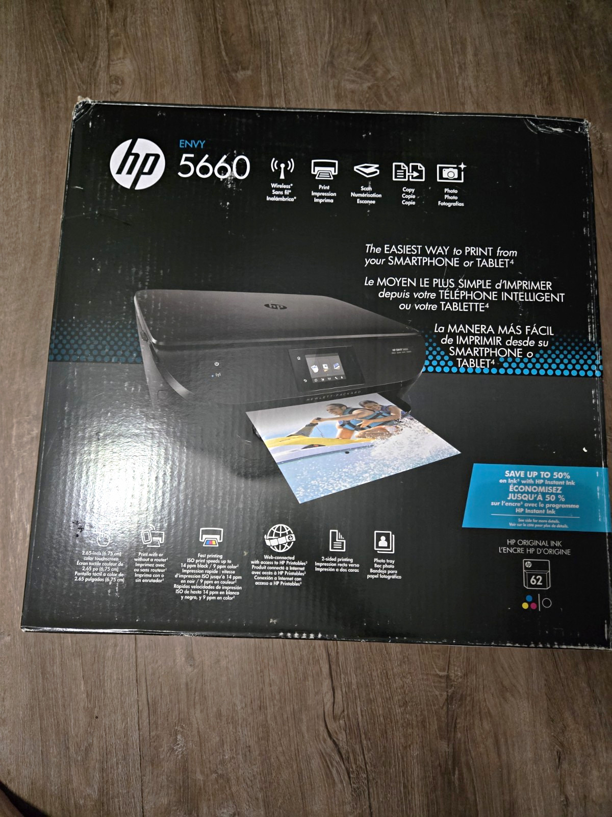 HP Envy 5660 Wireless Color Inkjet All-in-One Printer Scanner Copy USED 