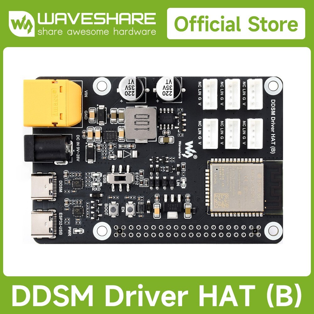 Waveshare Direct Drive Servo Motor Driver Board (B) ESP32 and Control Circuit