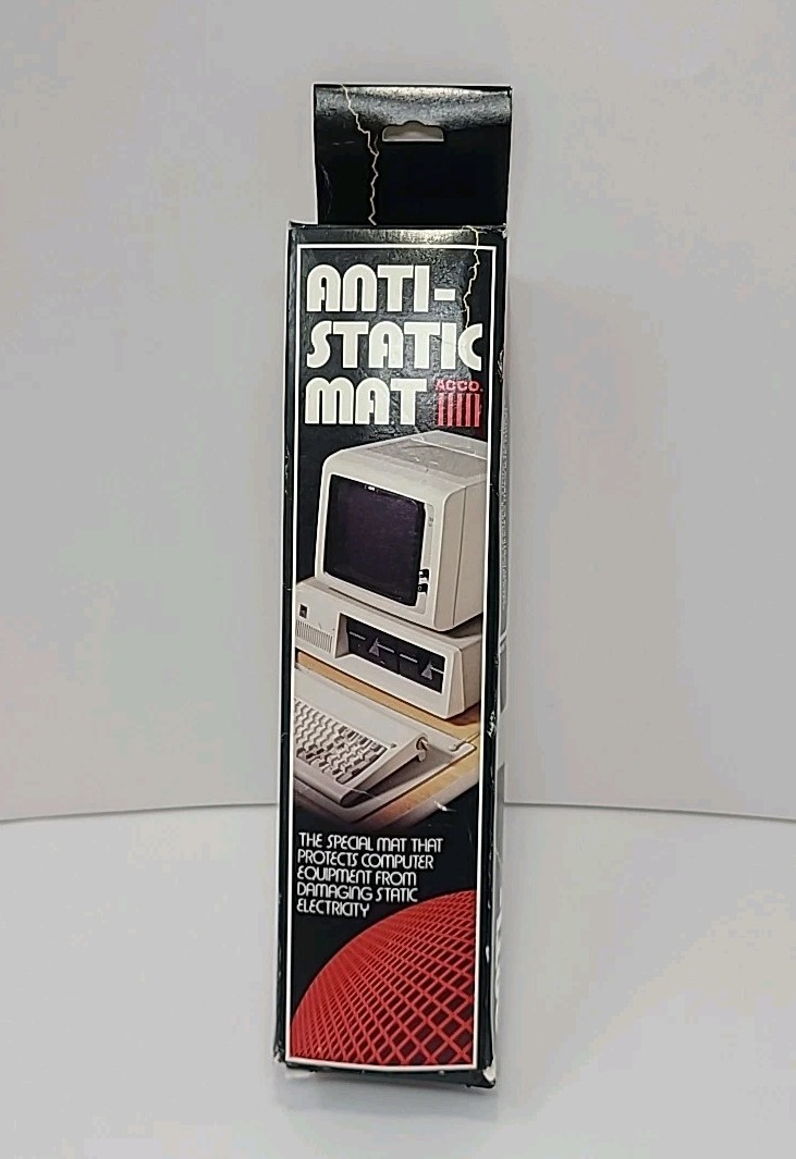 Anti-Static Mat ACCO 50943 with Ground Cord - 11.25" X 22" Deadstock NIB Vintage