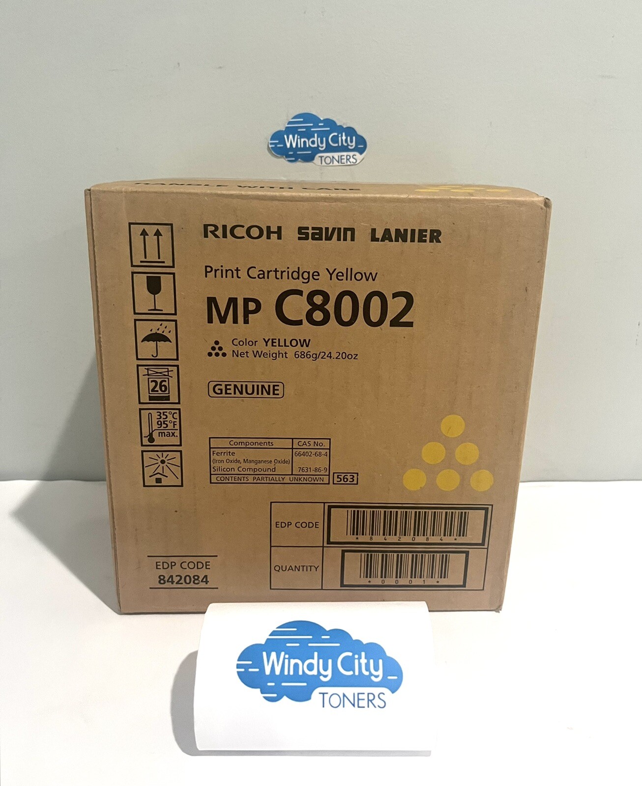 Ricoh MP C8002 Yellow Toner  Cartridge EDP 842084 For Lanier C6502SP/MP C8002S
