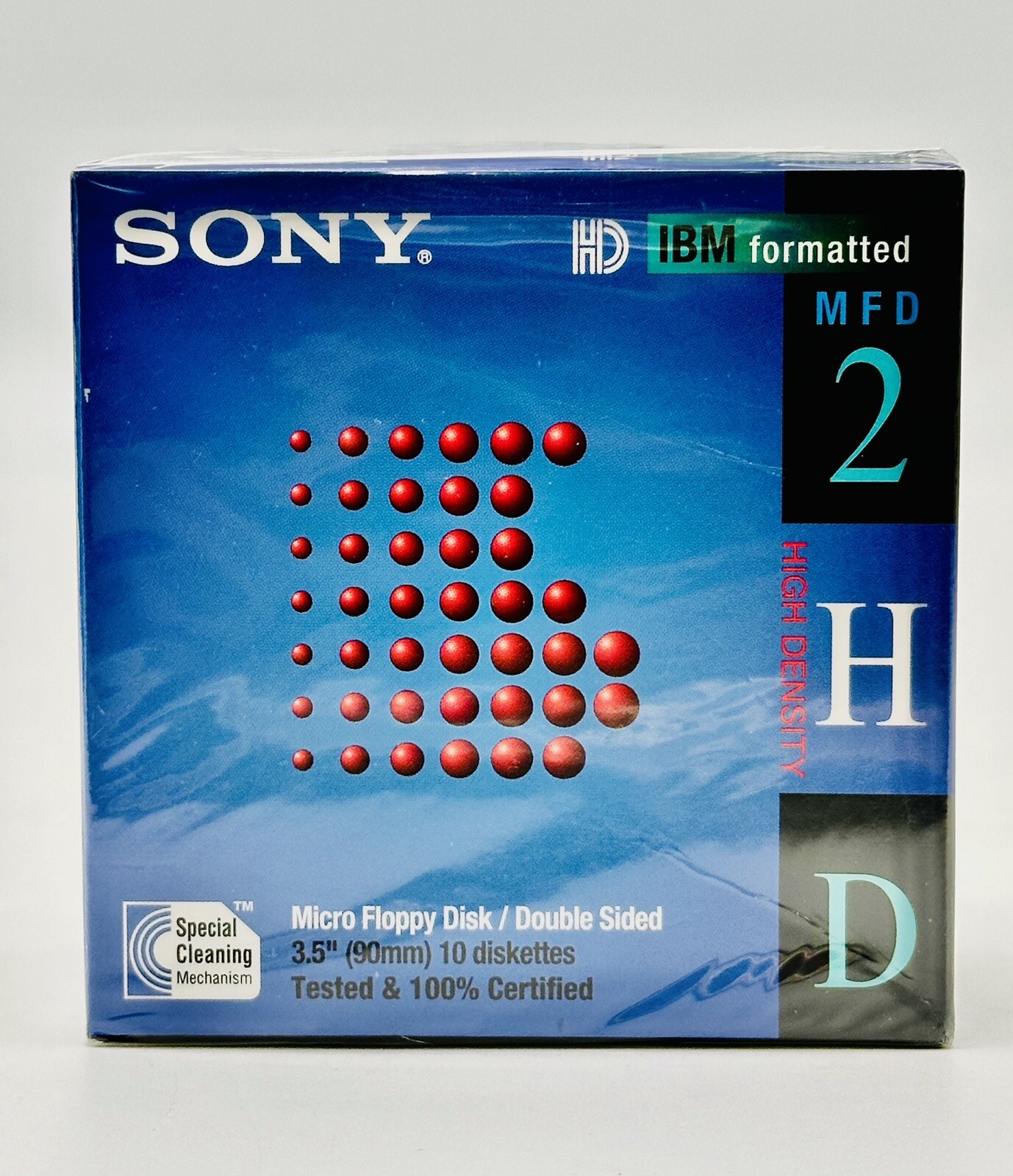 NEW Sony 2HD Floppy Diskettes Disk IBM Formatted 1.44 MB 3.5 Inch 10-Pack SEALED