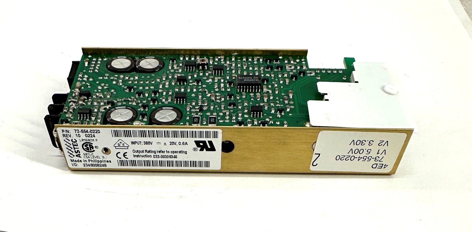 73-554-0220 Astec 380V / 20V, 0.6A DC OPEN FRAME POWER MODULE
