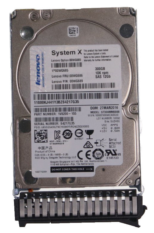Lot of 6 Seagate 300GB ST300MM0008 Enterprise 10K.8 SAS 2.5'' 12Gb Hard Drive