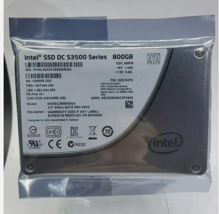 New Intel 800GB SSD DC S3500 6Gb/s 2.5" SATA SSD SSDSC2BB800G4 Solid State Drive