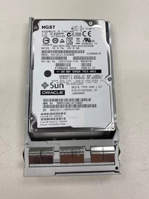 Sun 7045850 1.2TB 10K SAS 6Gb/s 2.5in SFF SAS Hard Drive Hitachi HUC101212CSS600
