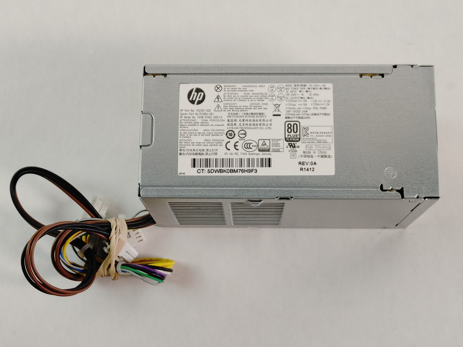 HP ProDesk 800 G1 SFF 6 Pin 240W Desktop Power Supply 702307-002