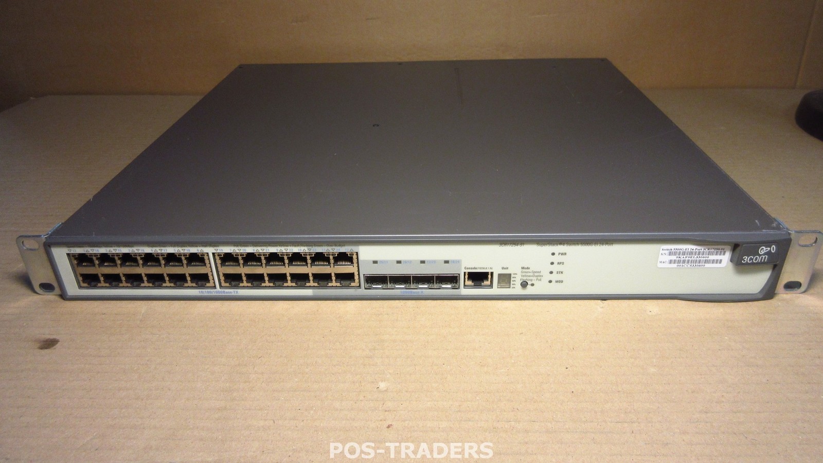 3Com 3CR17259-91 5500G-EI SFP SS4 24-Port Gigabit Managed L3 Switch + 4x SFP
