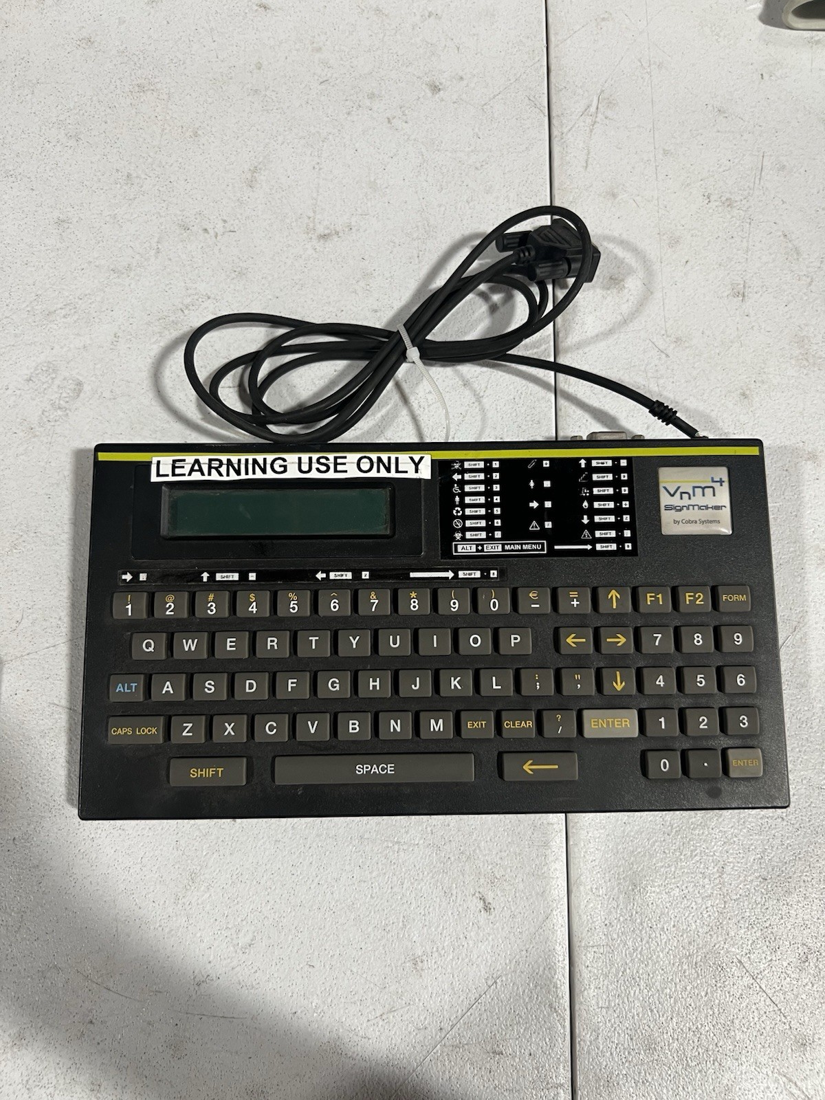 Cobra Systems VnM4 SignMaker Keypad Keyboard RS-232 Cable VNM4