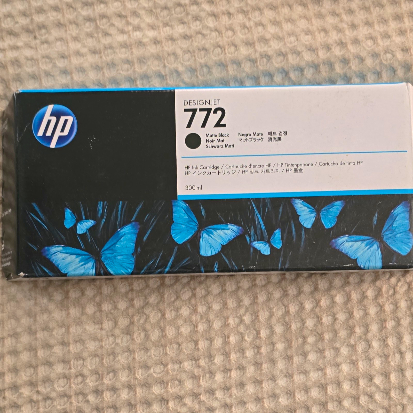 HP Genuine/Original DesignJet 772 Matte Black Ink Cartridge 300ml Inkjet