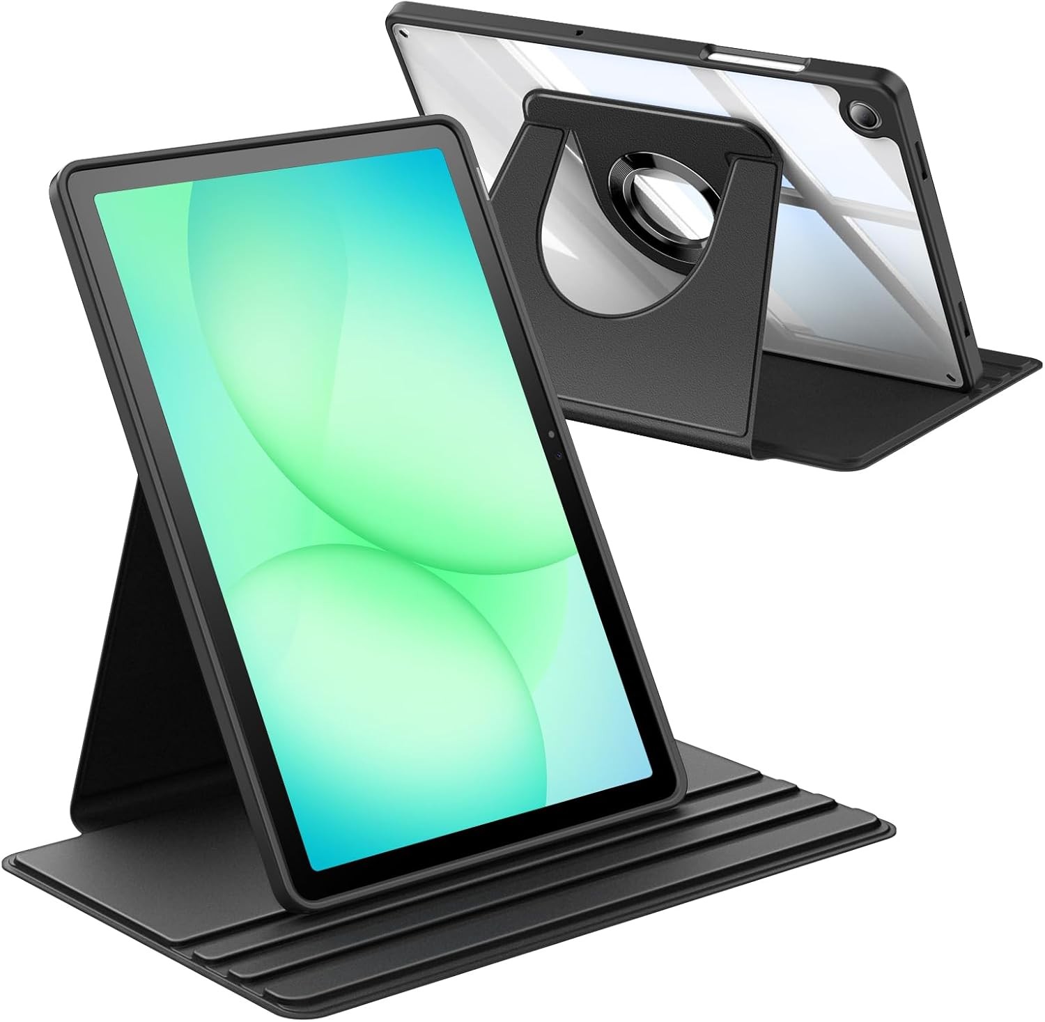 Rotating Case for Samsung Galaxy Tab A11+ Plus 11 Inch (2025) Clear Back Cover