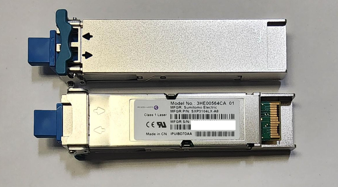 Alcatel-Lucent 3HE00564CA AA01 10GBASE-LR XFP-10GE 10km 1310nm IPUIBD7DAA NOKIA