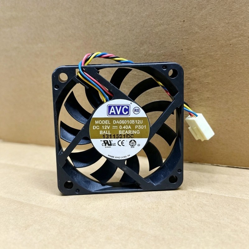 1PCS for AVC DA06010B12U 12V 0.40A 6010 6CM 4-Wire PWM Cooling Fan