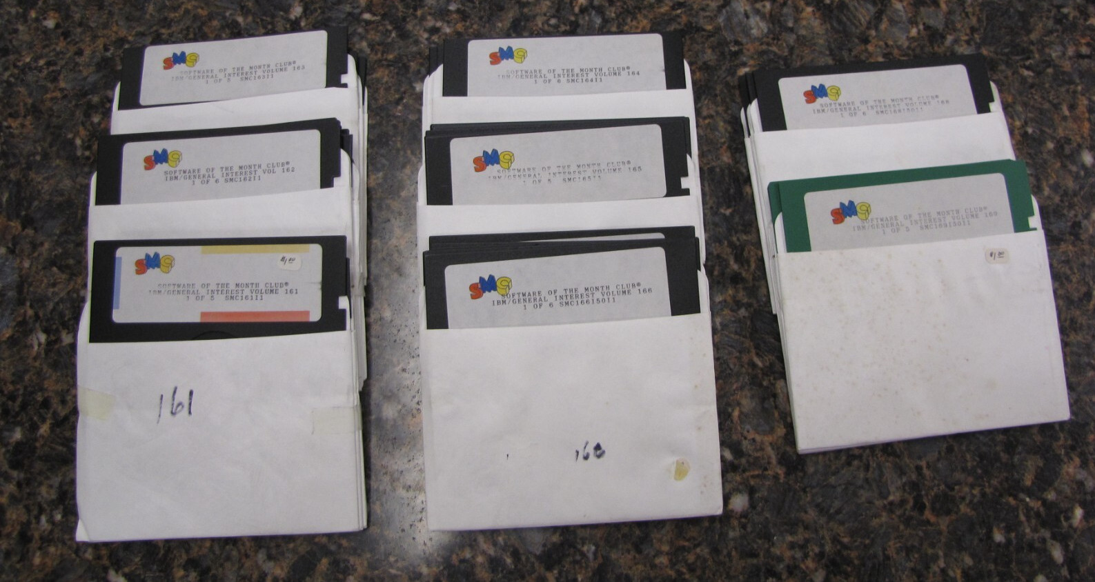 Lot (44) SMC Software of The Month Club IBM Vol. 161-166 & 168-169 5.25" Disks