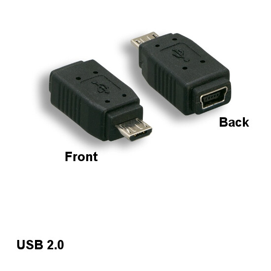 Kentek USB 2.0 Micro B Male to Mini B Female Converter Adapter PC Camera Tablet