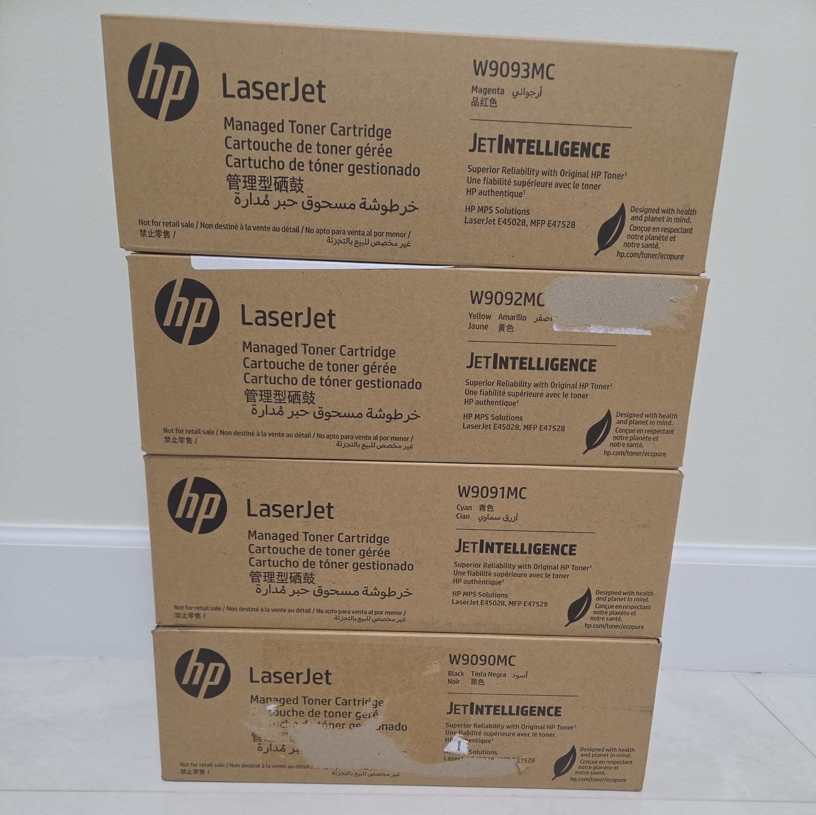 HP LaserJet Toner Set Of 4 OEM GENUINE SEALED W9090MC W9091MC W9092MC W9093MC 