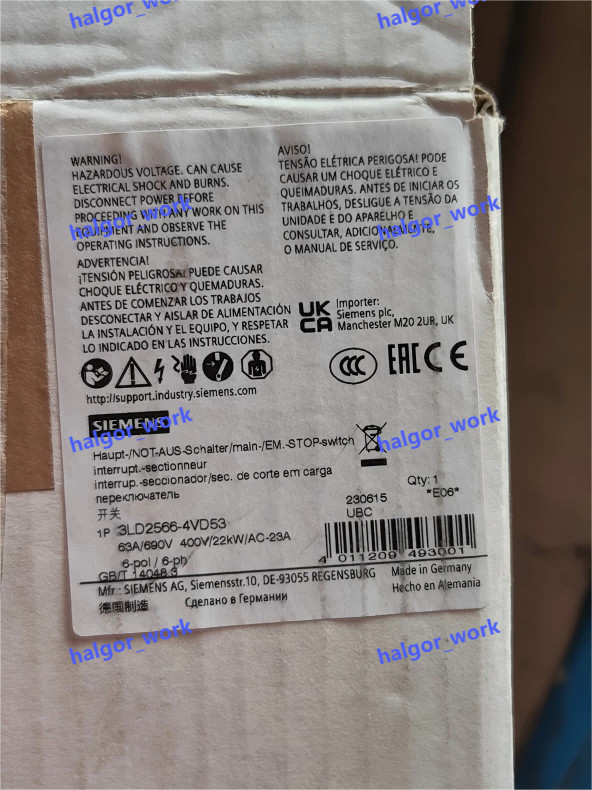 1PCS NEW 3LD2566-4VD53 VIA DHL/UPS #YY️️