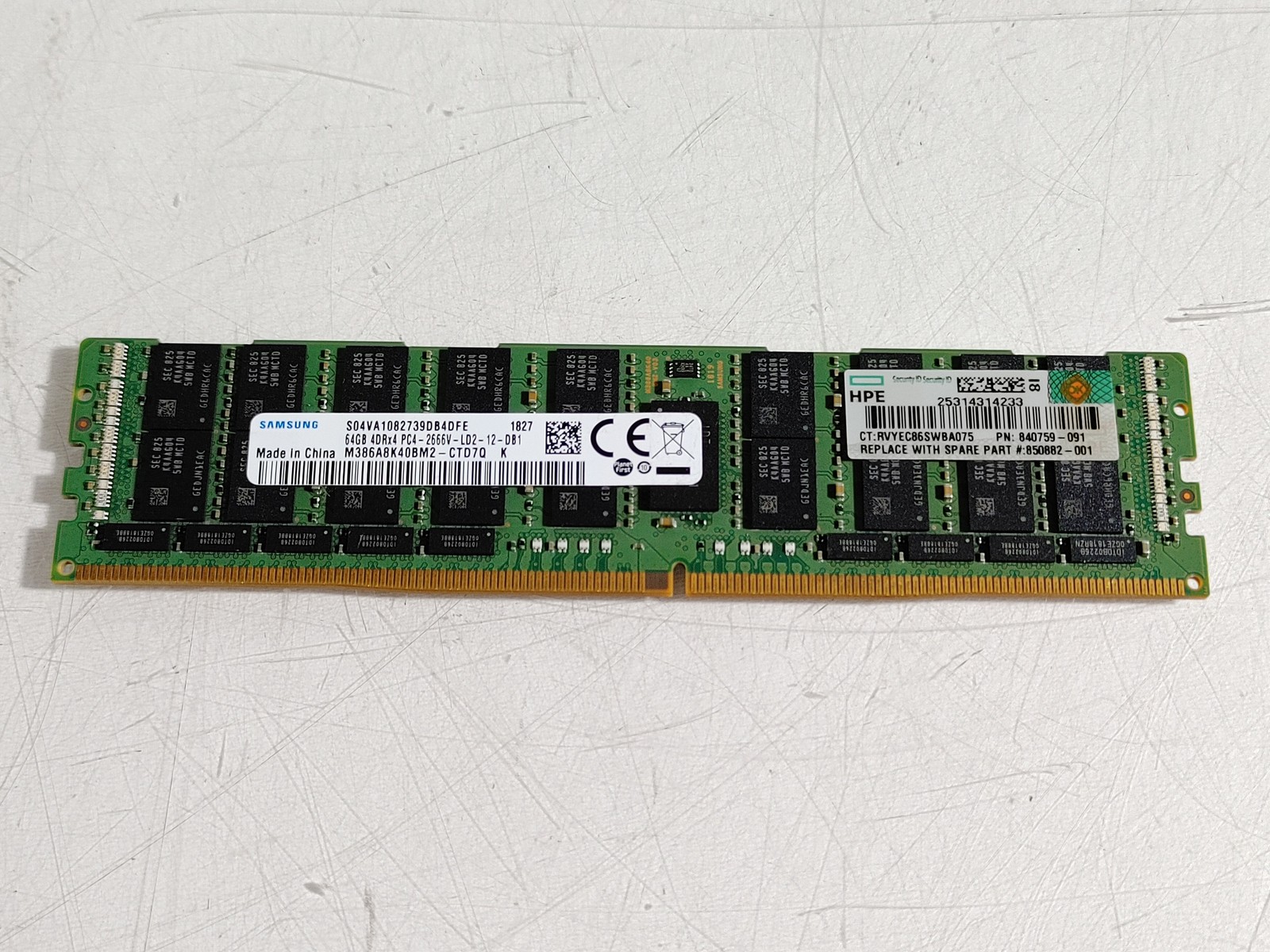 Samsung 64 GB PC4-21300 (DDR4-2666) 4DRx4 ECC REG L.Reduced M386A8K40BM2