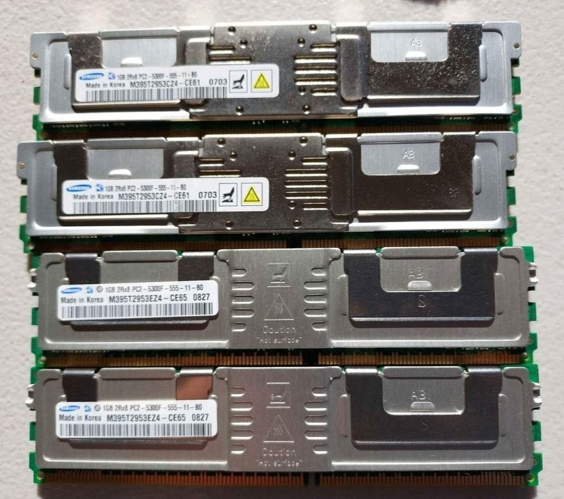4GB Samsung (4 X 1 GB) PC2-5300F DDR2 Server Memory M395T2953EZ4-CE65