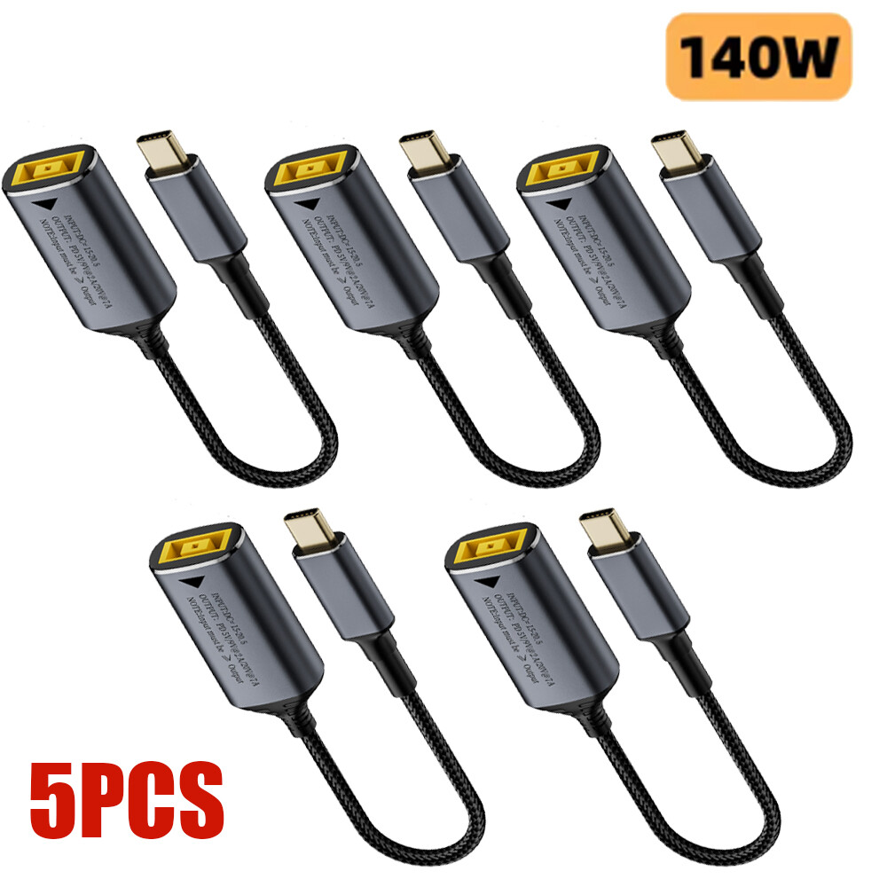 5X 140W Laptop Charger Converter USB Type C Power Charging Cable Adapter 1145