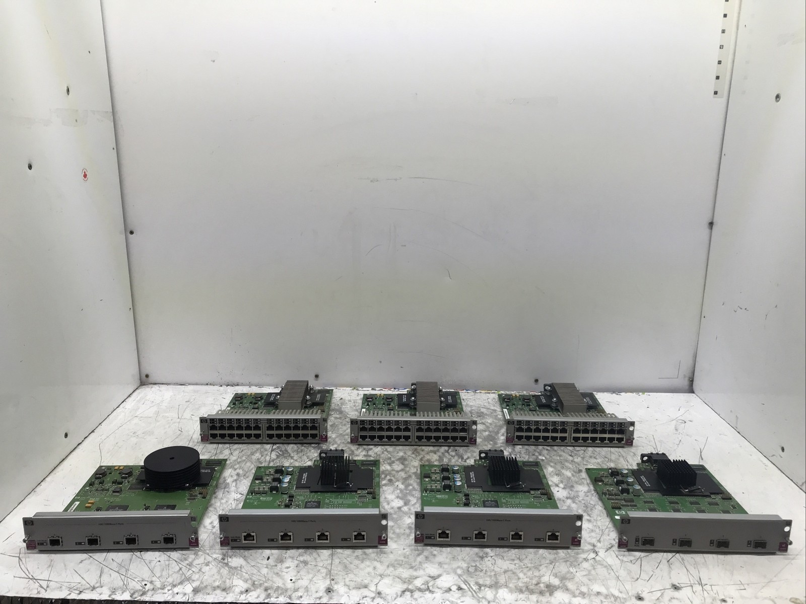 Lot of 7 HP Procurve 5308xl XL Modules 3x J4820A 1x J4821A 2x J4821B 1x J4878B
