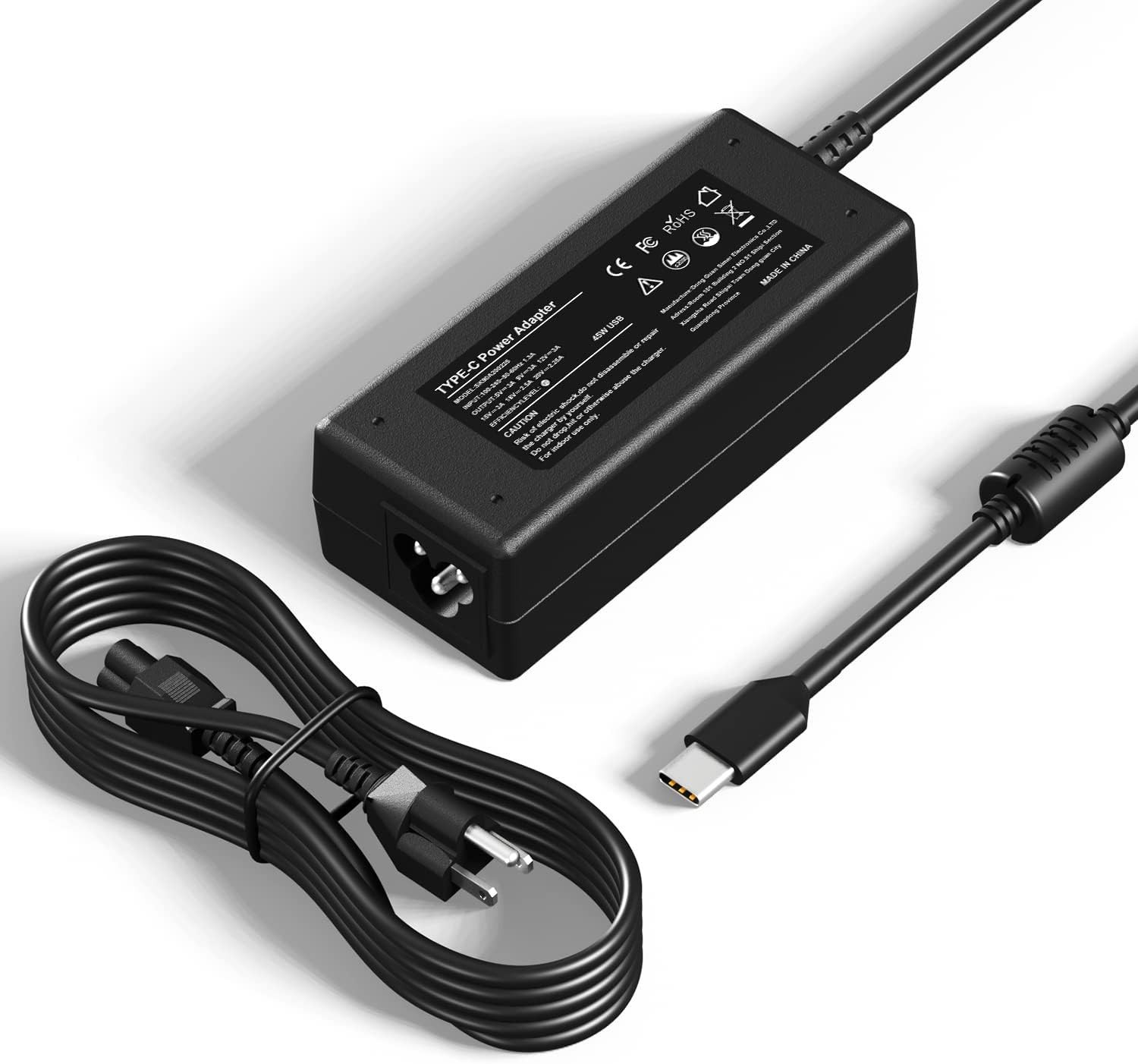 45W USB C Laptop Charger Power Adapter for HP, Dell, Acer, Lenovo Chromebook