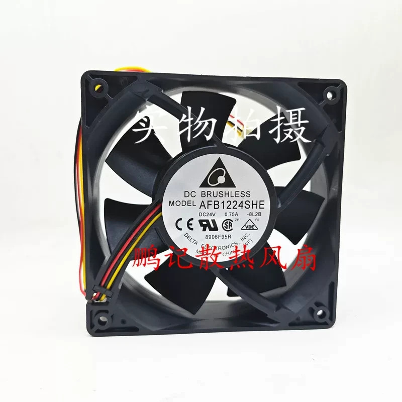 1PCS Delta AFB1224EHE-8L2B 12038 DC24V 0.75A 3-wire inverter fan
