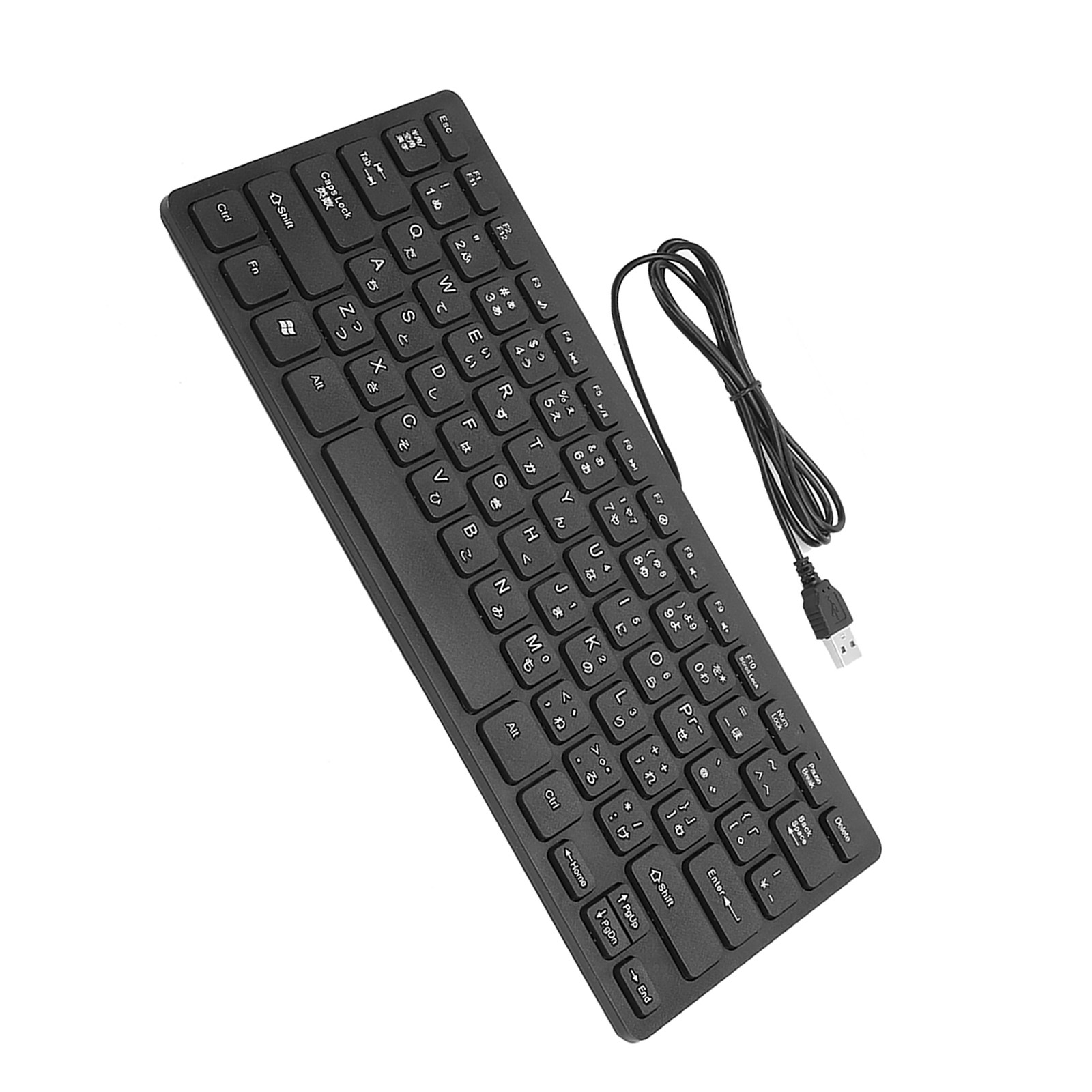 Wired Mini Japanese Keyboard USB Interface Desktop Mute Ultra Thin 78 Key C TYQH