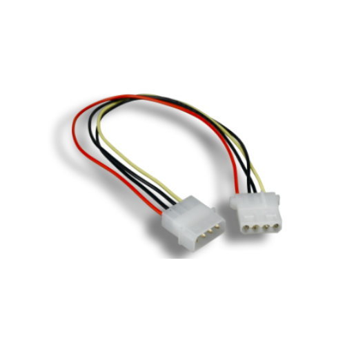 12 inch 12" Molex 5.25 Male to Molex 5.25 Female Power Extension Cable 