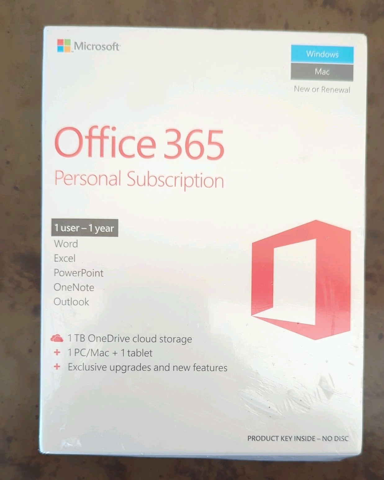 Microsoft Office 365 Personal 1 User 1 Year Subscription Windows Mac New Sealed