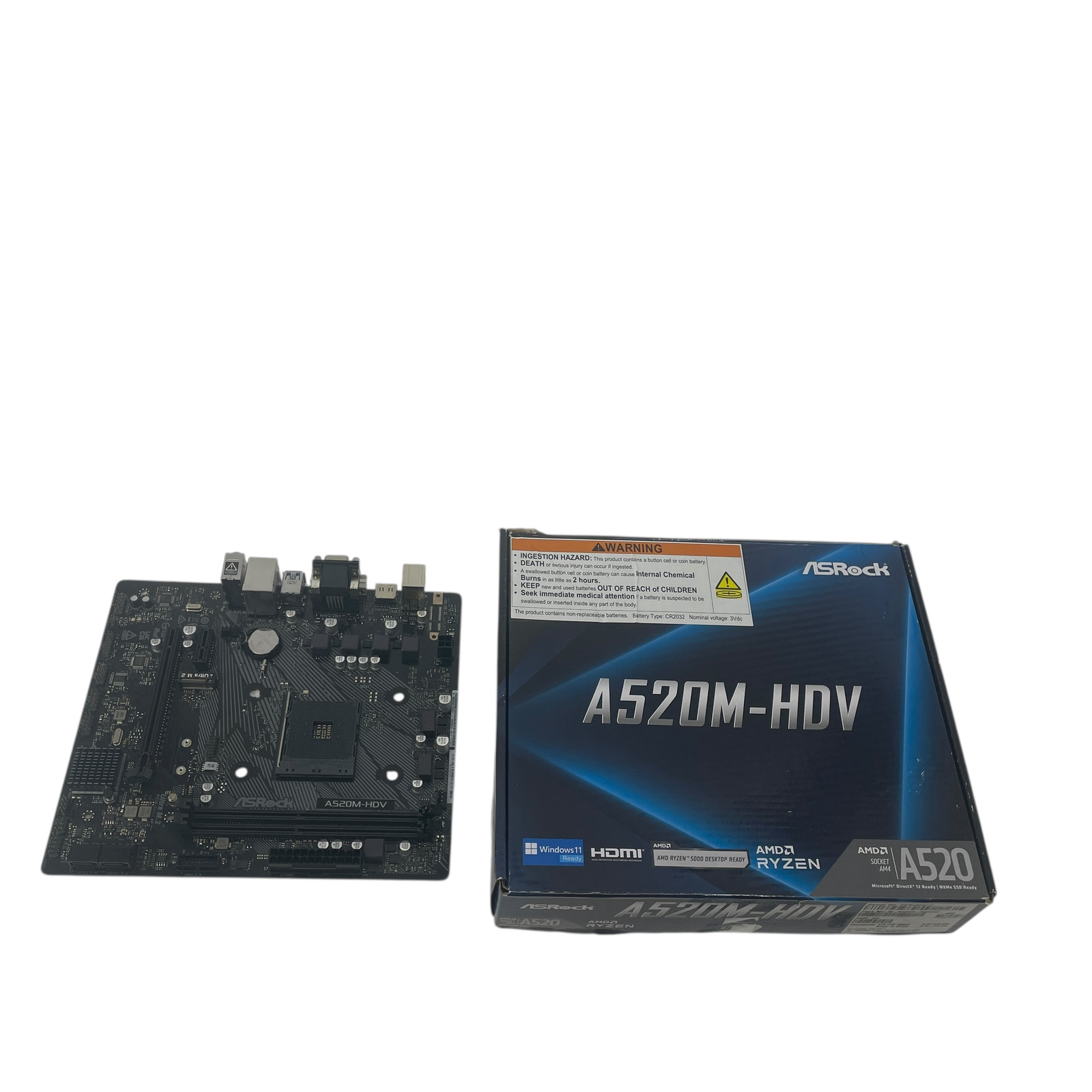 FOR PARTS ASRock A520M-HDV AM4 socket microATX Motherboard #FP5437 (AR)