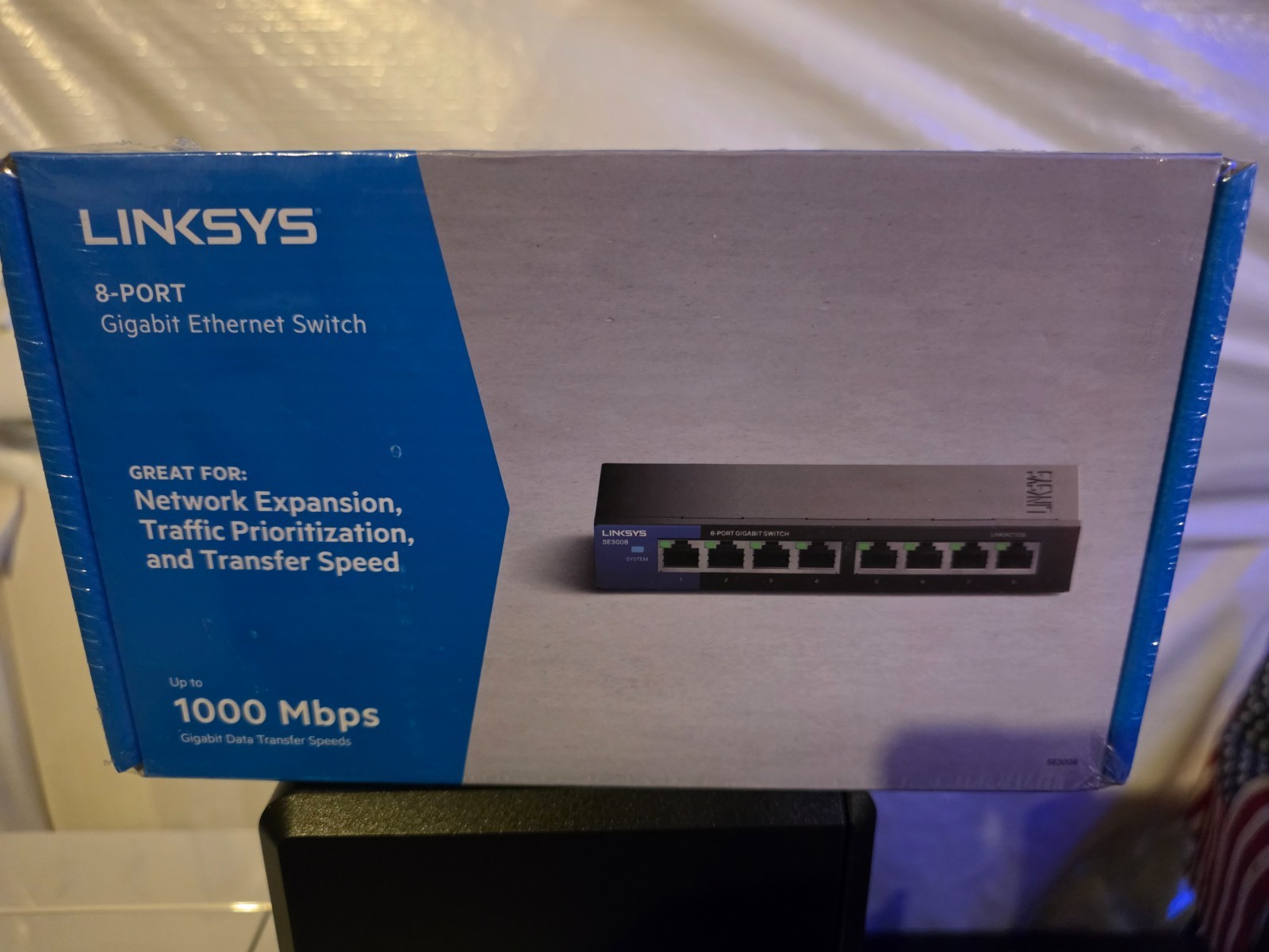 Linksys SE3008 8-Port Gigabit Ethernet Desktop Switch New Sealed