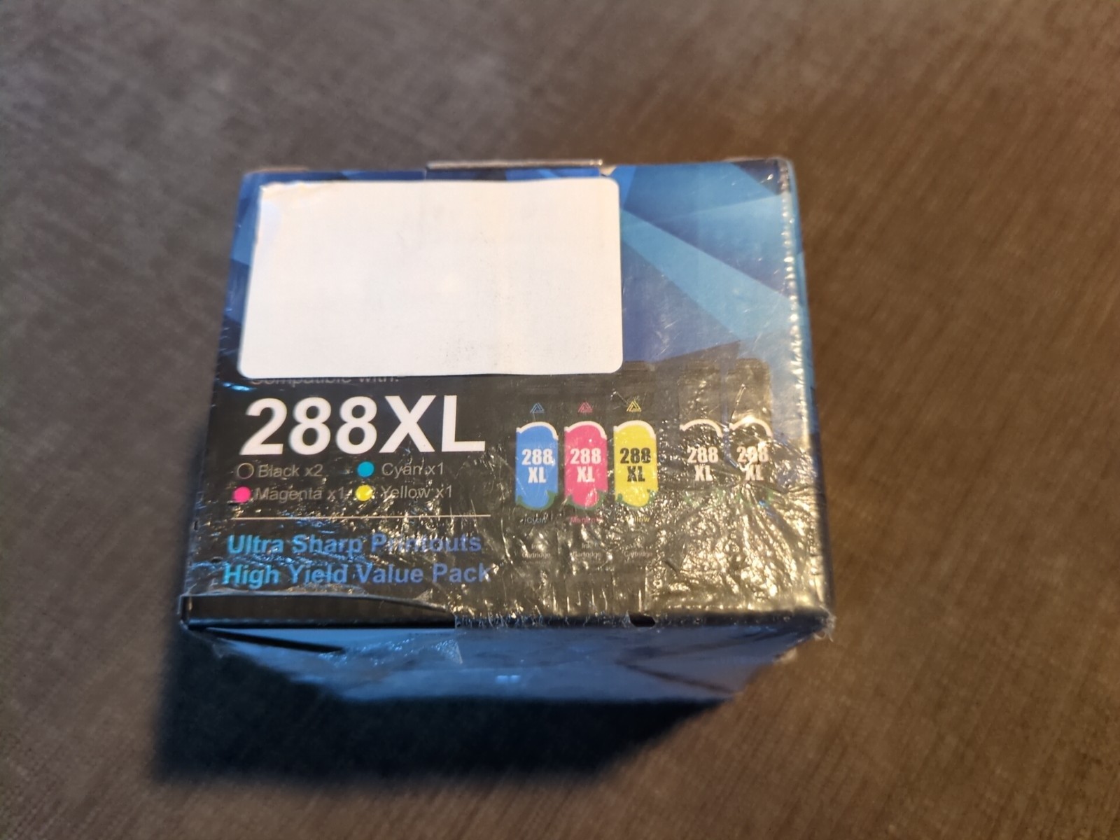 EZ ink 288XL 2 Black, 1 Cyan, 1 Magenta and 1 Yellow NEW Sealed Exp. April 2026