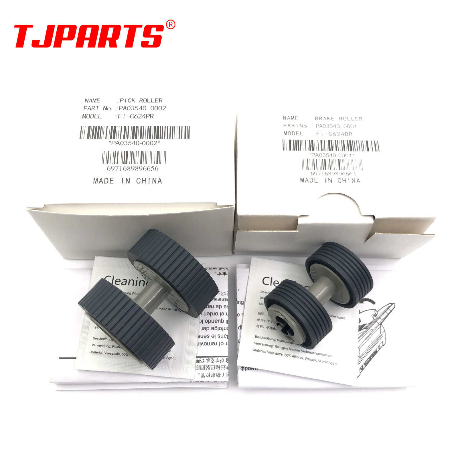 PA03540-0001 PA03540-0002 Brake Pick Roller for Fujitsu FI-6130 Fi-6130Z Fi-6140