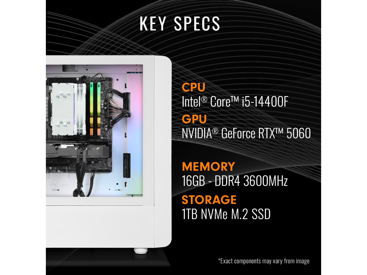 Thermaltake LCGS Quartz i1460 Gaming Desktop (Intel Core i5-14400F, ToughRam